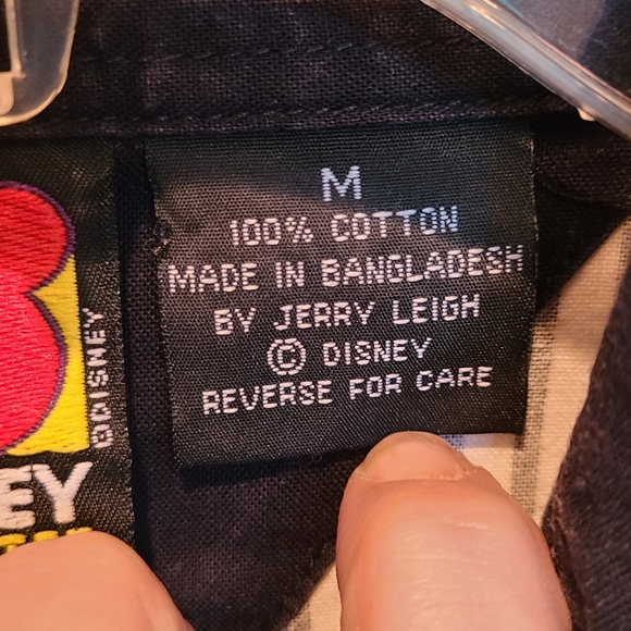 Disney vintage retro Mickey Minnie cotton oxford button down blouse M - Picture 6 of 10